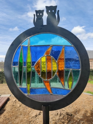 Captain Bebop & B-Art  - Under the See (Back)(Stained glass, corten)